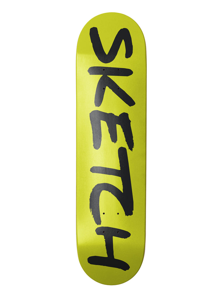 Typeface Neon Yellow Skateboard Deck